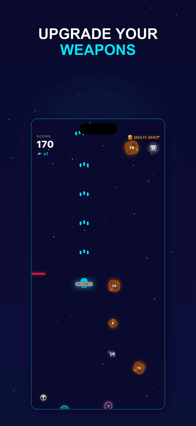 Multi-shot upgrade gameplay